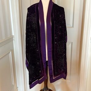 Purple Velvet Shawl/Scarf/Wrap